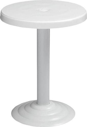 Omnipazar MT-GF401A Beyaz Medio Bahçe Balkon Sehpa Ø50 Cm