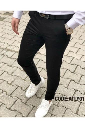 Wamoss Enk Kore Tarz Kumaş Pantalon Ktn2 Siyah 34