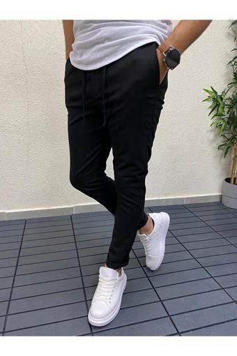 Wamoss Vintage Beli Lastikli Yeni Sezon Erkek Jogger Pantolon Jd11 Siyah M