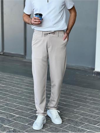Wamoss Yeni Sezon Dizmar Micro Ipli Casual Pantolon Ip14 Bej 34