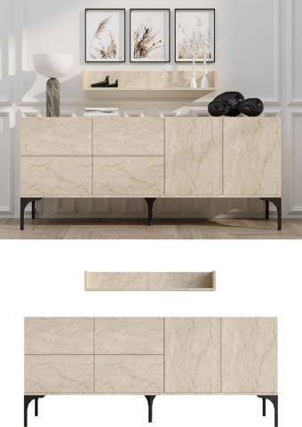 Decormet Stella Konsol Travertine