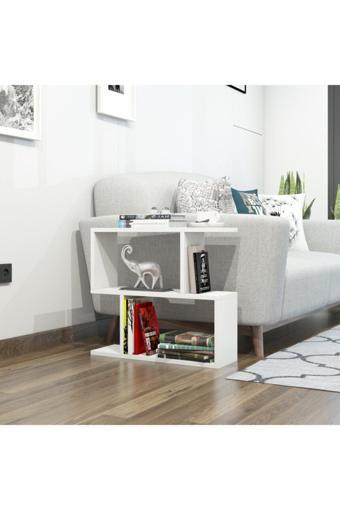 Decormet Lale Yan Sehpa Beyaz