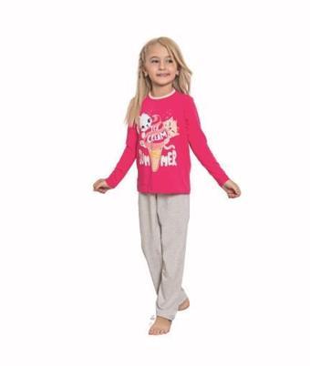 Donex Kız Çocuk Baskılı Uzun Kollu Pijama Takımı 524