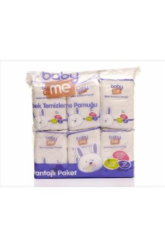 Baby&Me Bebek Alt Ve Vücut Cilt Temizleme Pamuğu 6'lı Paket