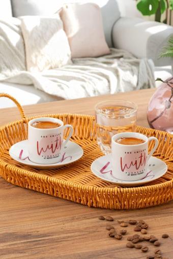10 Porselen 12 Parça Türk Kahve Fincan Takımı 90ml
