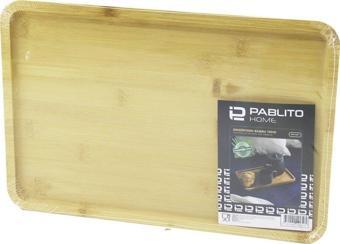 DİKDÖRTGEN AHŞAP BAMBU SUNUM TEPSİ 24X36CM  GO5060Gok223121