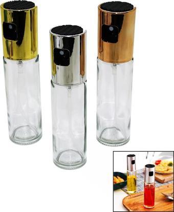 100 ML SPREY CAM YAĞDANLIK KROM - RENKLİ SPREY KAFA - İNCE UZUN ŞİŞE  GO50604405140