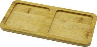 2 BÖLMELİ   DİKDÖRTGEN  AHŞAP BAMBU YAĞDANLIK ALTLIK  MİNİ TEPSİ   20X10X0.8CM  GO5060Gok223135