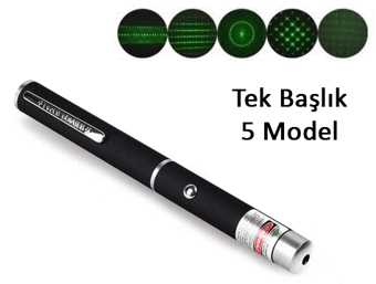 Yeşil Lazer Pointer 500 mW 15 Km Etkili (Tek Başlık 5 Model)  GO50603584710