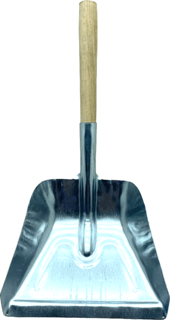METAL BÜYÜK - GENİŞ GALVANİZ FARAŞ KÜREK AHŞAP SAPLI  GO50603678650