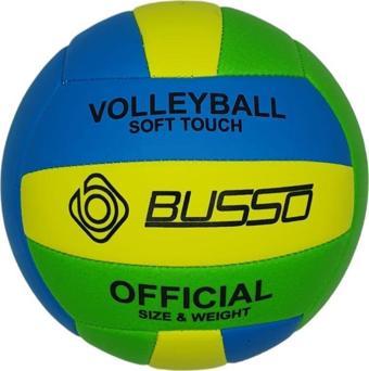 Busso SOFT TOUCH VOLEYBOL TOPU (SARI-YEŞİL-MAVİ)