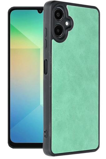 Anka Cep Telefonu Aksesuarları Samsung Galaxy A06 Kılıf Aras Deri Görünümlü Kapak + Ekran Koruma + Kablo Koruma