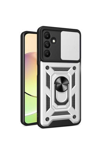 Anka Cep Samsung Galaxy M15 Kılıf Pars Lens Yüzüklü Silikon Magnetik Standlı Kamera Korumalı Kapak