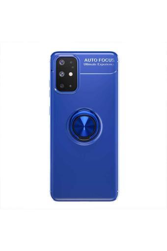 Anka Cep Samsung Galaxy A31 Kılıf Ravel Yüzüklü Standlı Silikon Kapak+ Ekran Koruma + Kablo Koruma