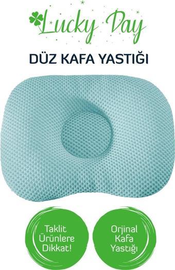 Lucky Day Kafa Yastığı Mavi Bebek Kafa Yastığı, Kafa Yastık, Bebek Yastığı, Organik Pamuk Kumaş