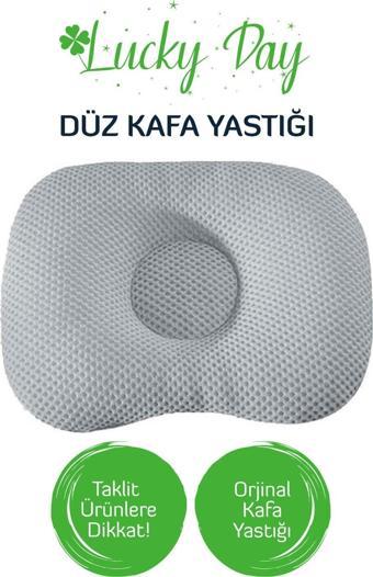 Lucky Day Kafa Yastığı Gri Bebek Kafa Yastığı, Kafa Yastık, Bebek Yastığı, Organik Pamuk Kumaş