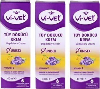Vi-Vet Tüy Dökücü Krem Unısex 40 Ml X 3 Adet