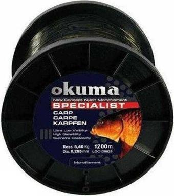 Okuma Carp 1200 mt 17,00 lb 7.73 kg 0,34 mm Camou Misina
