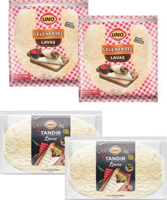 Uno Lavaş Geleneksel ve Tandır 4 lü Karma Paket