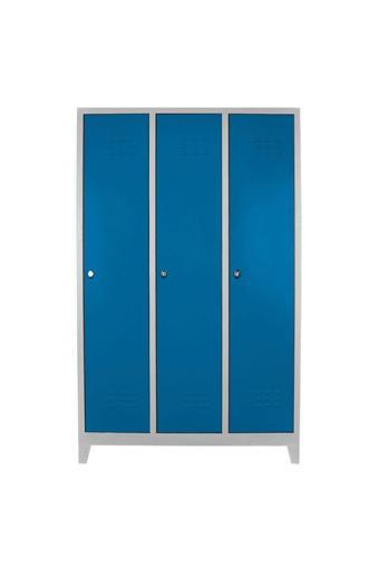 Jessan Ofis 3 Lü Eko Soyunma Dolabı Gri-mavi 97x185x37 cm