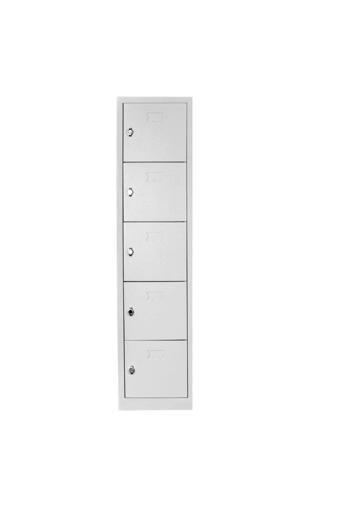 Jessan Ofis 5 Gözlü Öğretmen Öğrenci Dolabı Gri 41x170x40 cm