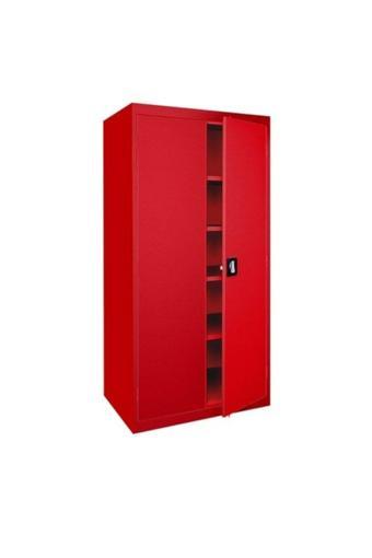 Jessan Ofis Kırmızı 198'lik Dosya Dolabı 92x198x40 cm