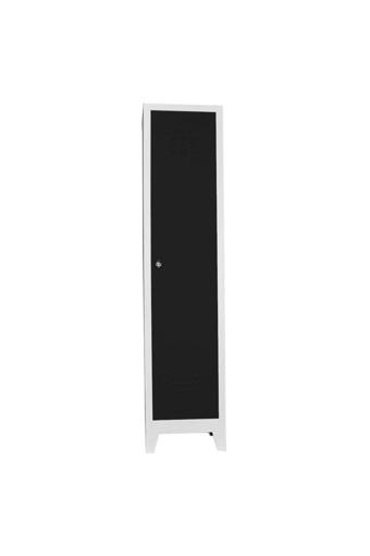 Jessan Ofis Tekli Soyunma Dolabı Gri-siyah 41x185x40 cm