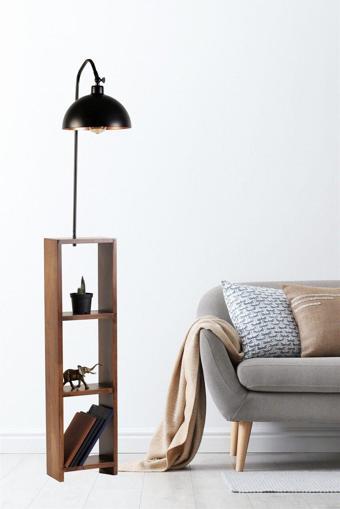 Lumexx Stelo Siyah Retro Başlıklı Lambader
