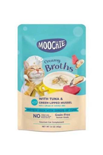 Moochıe Kedi Ödülü Çorbası Ton Balığı Yeşil Midye 40 Gr Premium Kaliteli Lezzetli Soslu Çorba