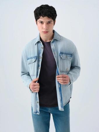 Loft Alejo Lıght Wash Erkek Jean Gömlek LF2039699