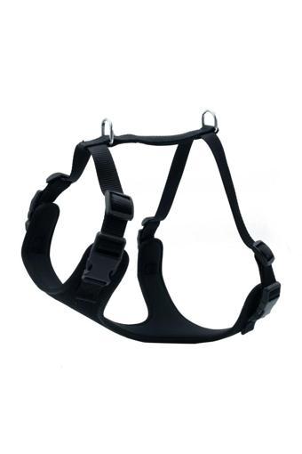 Doggie Petlove Havalı Dokumadan El Yapımı Köpek Göğüs Tasması L-2,5X65-75Cm - Black