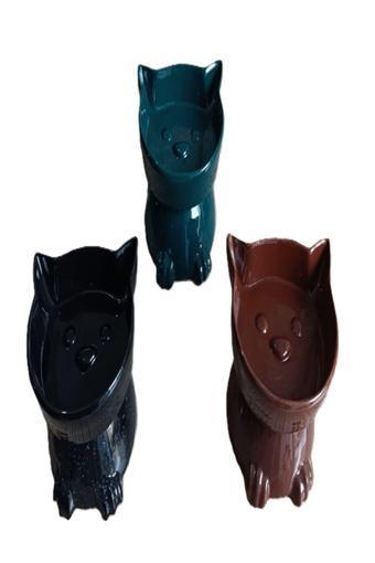 Petlove Ayaklı Kulaklı Seramik Mama Kabı Karışık Renkli