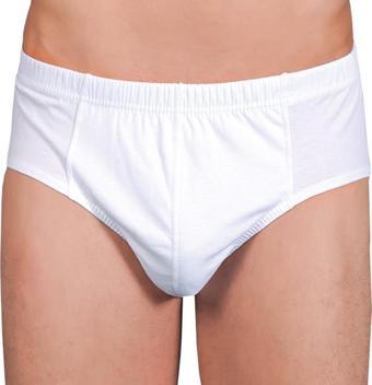 Sedef Yıldızı Erkek Slip Külot Penye Pamuklu Külot Beyaz 1005
