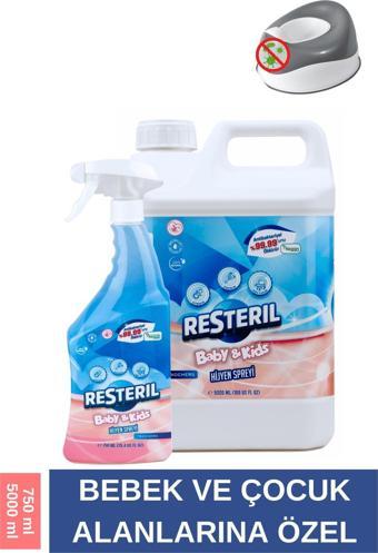 Resteril Hijyen Spreyi Baby&Kids 750x5000ml Bebek Mama Sandalyesi Oyuncak Temizleyici Dezenfektan