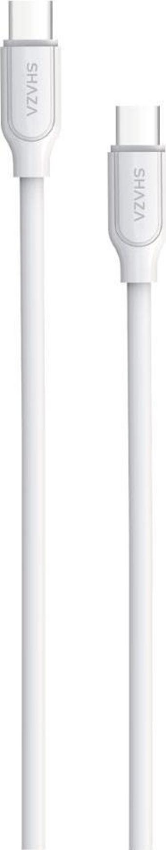 Shaza USB C- Type C 1M 60W Destekli Şarj ve Data Kablosu SG2001T/WT