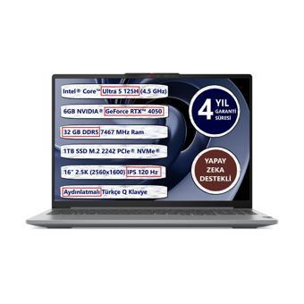 Lenovo Ideapad Pro 5 83D4008BTR 16IMH9 Intel® Core™ Ultra 5 125H 32GB 1tb SSD 6gb RTX4050 120Hz 16" Freedos