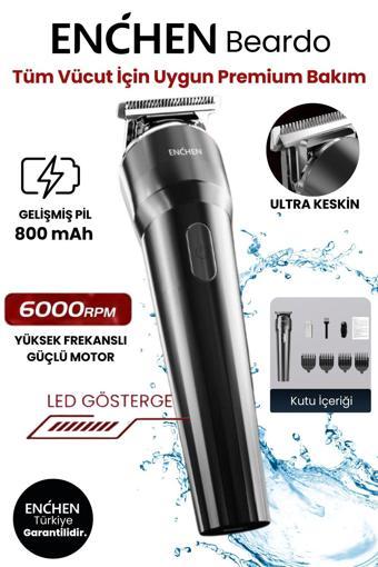 Enchen Beardo Çok Fonksiyonlu Tüm Vücut İçin Uygun Şarjlı Saç Ve Tıraş Makinesi