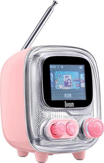 Divoom Tiivoo-2 FM Radyolu Mini Bluetooth Hoparlör, Kablosuz Piksel Ekranlı Retro Taşınabilir Ses Bo