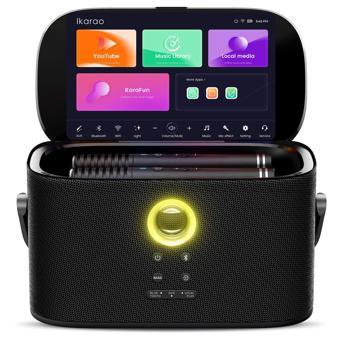 Ikarao Partybox Shell S2 140W Karaoke Bluetooth Hoparlör Seti, 8" Dahili Tablet, 2 Kablosuz Mikrofon