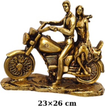 Polyester Motorda Sevgililer Biblo 26 cm