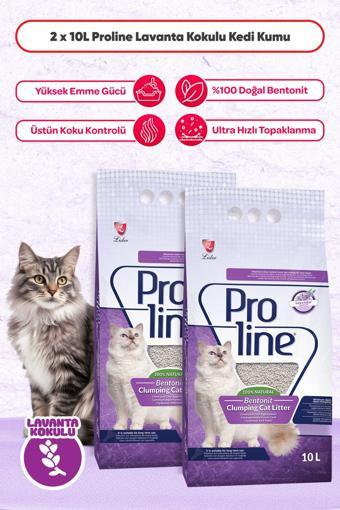 Proline Lavantalı Ince Taneli Kedi Kumu 2 X 10 lt