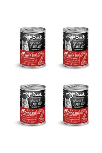 Mojo Black No :2 Tahılsız 400Gr Dana Etli Yetişkin Kedi Konservesi(4Adet)
