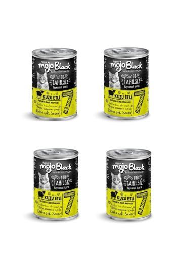 Mojo Black No :7 Tahılsız 400Gr Kuzu Etli Yetişkin Kedi Konservesi(4Adet)