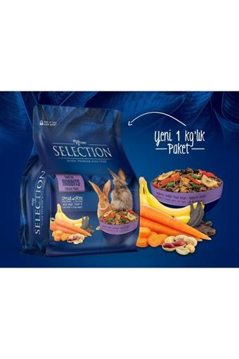 My Yem Selection Kuru Sebze Ve Meyveli Takviyeli Tavşan Rabbits Yemi 1Kg