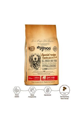 Mydog Orıgınal Az Tahıllı Kuzu Etli Büyük Irklar Için Köpek Maması 12Kg
