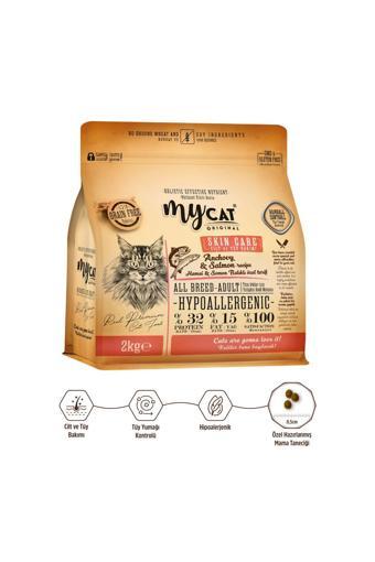 My Cat Mycat Az Tahıllı Hamsi & Somon Balıklı Skin Care Yetişkin Kedi Maması 2Kg