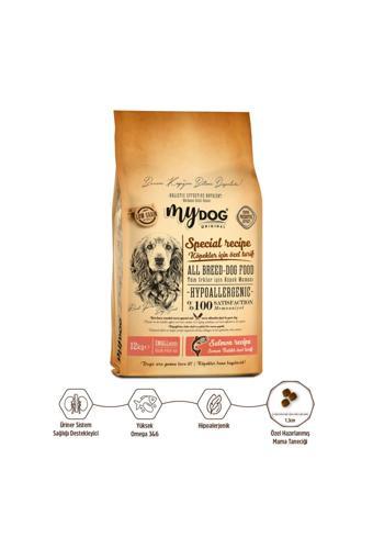 Mydog Orıgınal Az Tahıllı Somon Balıklı Küçük Irklar Için Köpek Maması 12Kg
