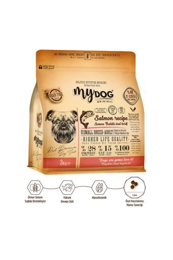 Mydog Orıgınal Az Tahıllı Somon Balıklı Küçük Ve Orta Irk Köpek Maması 3Kg
