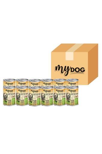 Mydog Kuzu Parça Etli Yetişkin Köpek Konserversi 12 Li (400Gr)