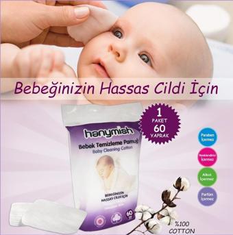 Hanymish Bebek Temizleme Pamuğu  60lı